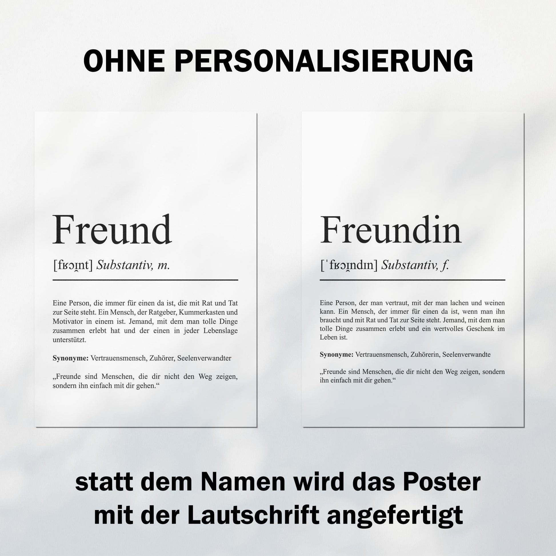 Freundin Definition Poster personalisierbar mit Namen Beste Freundin Poster Geschenk Einzug Geburtstag Geschenk Freundin Poster Jahrestag