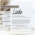 Liebe Definition Poster personalisierbar mit Namen Liebesposter Geschenk Partner Poster Definition Hochzeit Poster Heirat