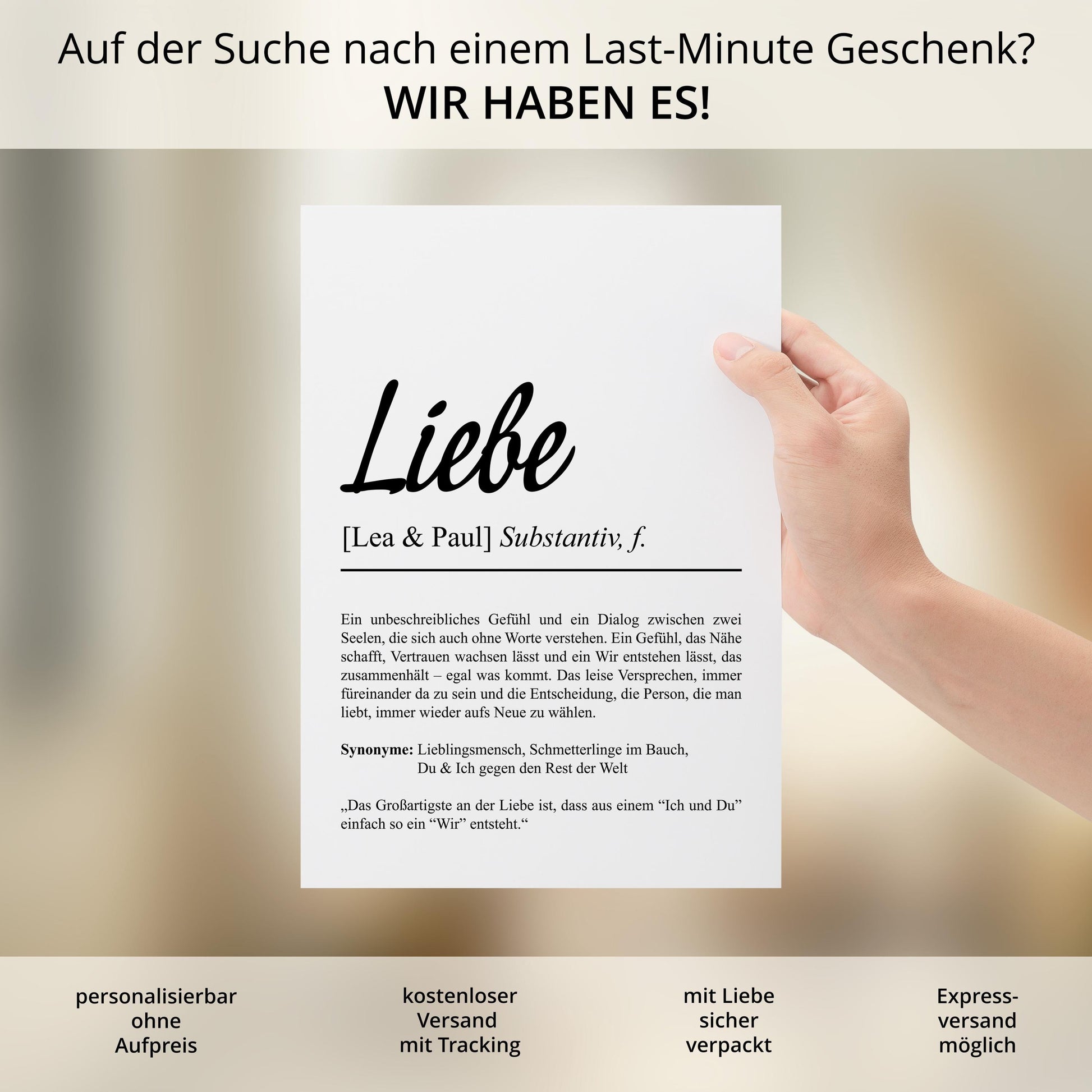 Liebe Definition Poster personalisierbar mit Namen Liebesposter Geschenk Partner Poster Definition Hochzeit Poster Heirat