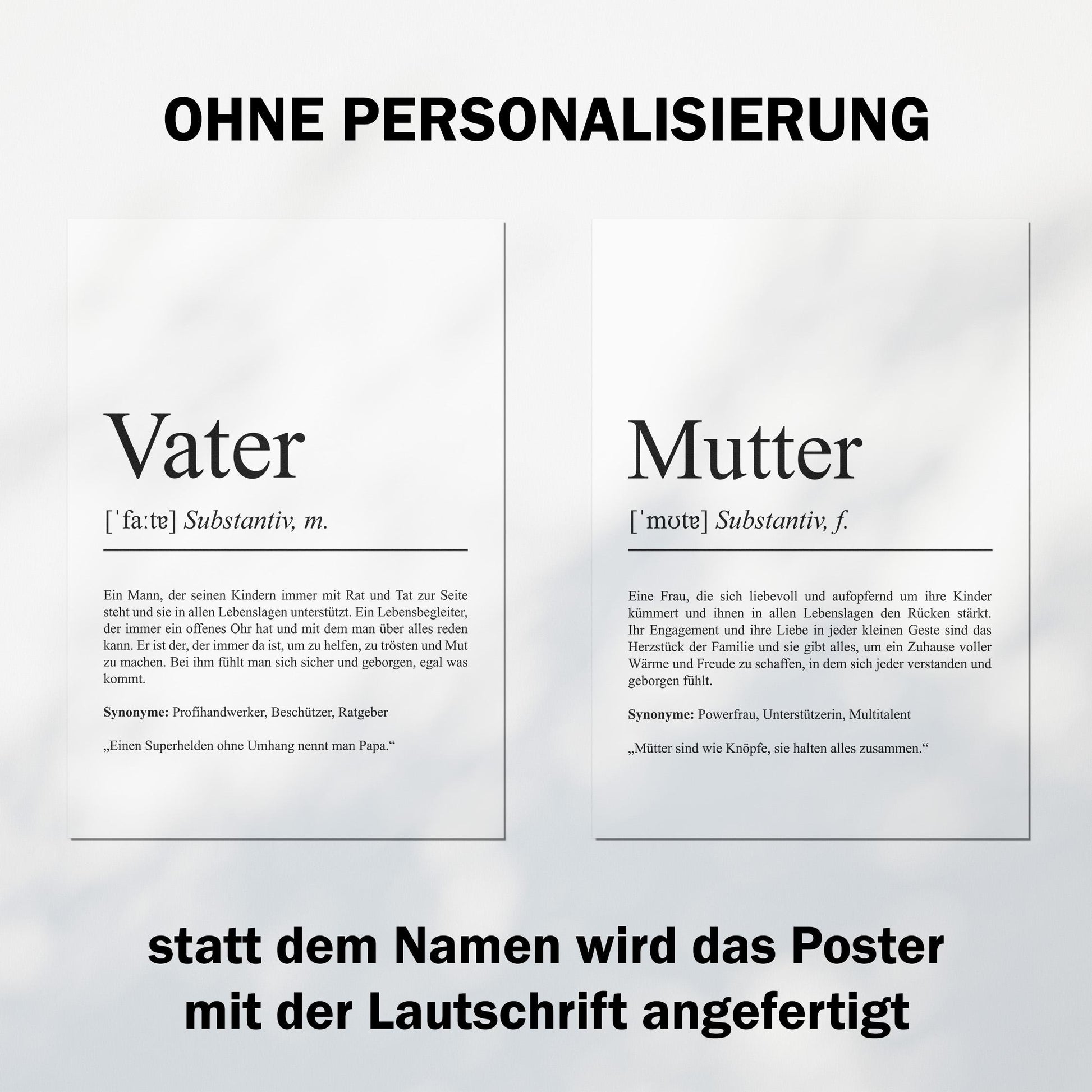 Mutter Definition Poster personalisierbar mit Namen Mutter Poster Geschenk Einzug Geburtstag Geschenk Mutter Poster Geburt Geschenk Mutter
