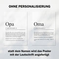 Oma Definition Poster personalisierbar mit Namen Oma Poster Geschenk Einzug Geburtstag Geschenk Oma Poster Familienmitglied Minimalistisch