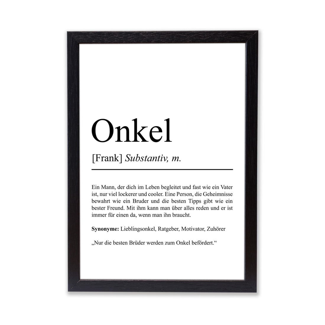 Onkel Definition Poster personalisierbar mit Namen Onkel Poster Geschenk Einzug Geburtstag Geschenk Onkel Poster Familienmitglied