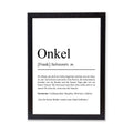 Onkel Definition Poster personalisierbar mit Namen Onkel Poster Geschenk Einzug Geburtstag Geschenk Onkel Poster Familienmitglied