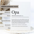 Opa Definition Poster personalisierbar mit Namen Opa Poster Geschenk Einzug Geburtstag Geschenk Opa Poster Familienmitglied Minimalistisch