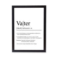 Vater Definition Poster personalisierbar mit Namen Poster Geschenk Vater Einzug Geschenk Vater personalisierbar Poster ungerahmt