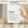 Vater Definition Poster personalisierbar mit Namen Poster Geschenk Vater Einzug Geschenk Vater personalisierbar Poster ungerahmt