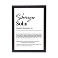 Schwiegersohn Definition Poster personalisierbar mit Namen Schwiegersohn Poster Geschenk Hochzeit Schwiegersohn Geburtstag Geschenk