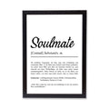 Soulmate Definition Poster personalisierbar mit Namen Soulmate Poster Geschenk Geburtstag Seelenverwandter Poster Definition