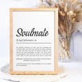 Soulmate Definition Poster personalisierbar mit Namen Soulmate Poster Geschenk Geburtstag Seelenverwandter Poster Definition