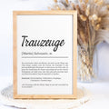 Trauzeugin Definition Poster personalisierbar mit Namen Treuzeugin Poster Geschenk Frage Trauzeugin Poster Definition Hochzeit Poster Heirat