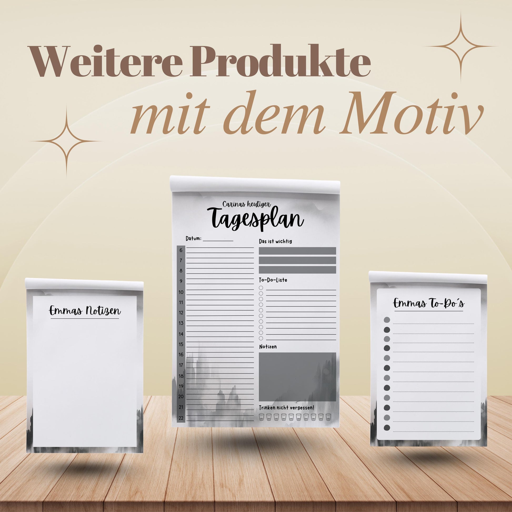 Notizblock Granit Notizblock personalisierbar mit Namen To Do Liste Notizblock für Studenten Schreibblock Bürobedarf Geschenk Kollege