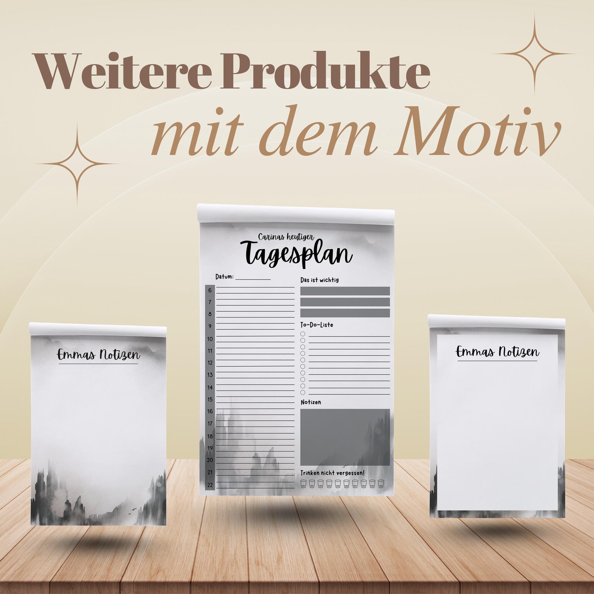 Notizblock Granit Notizblock personalisierbar mit Namen To Do Liste Notizblock für Studenten Schreibblock Bürobedarf Geschenk Kollege