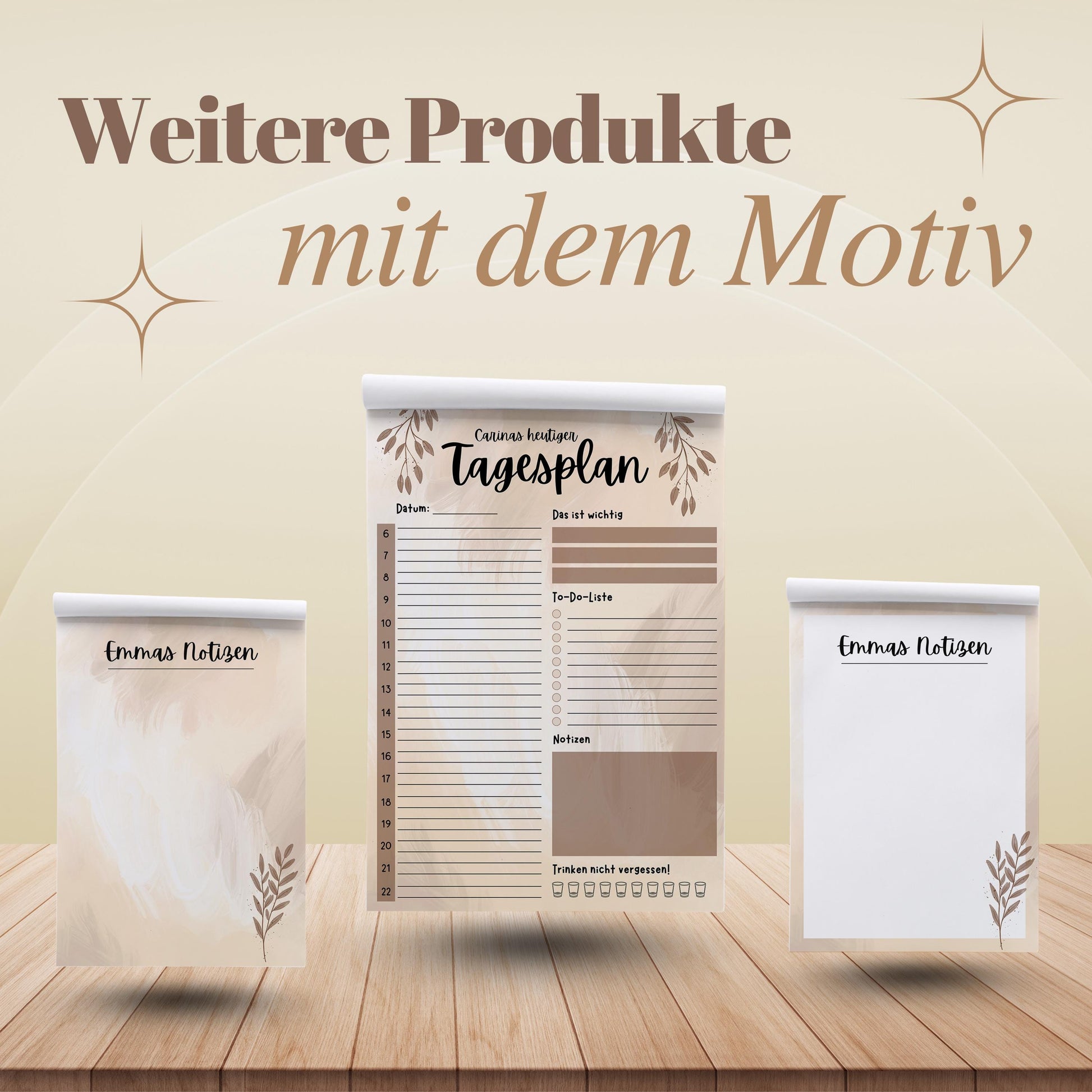 Notizblock Boho Notizblock personalisierbar mit Namen To-Do Liste Notizblock für Studenten Bürobedarf Geschenk Kollege