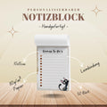 Notizblock Katze Notizblock personalisierbar mit Namen To-Do Liste Notizblock für Studenten Bürobedarf Geschenk Kollege
