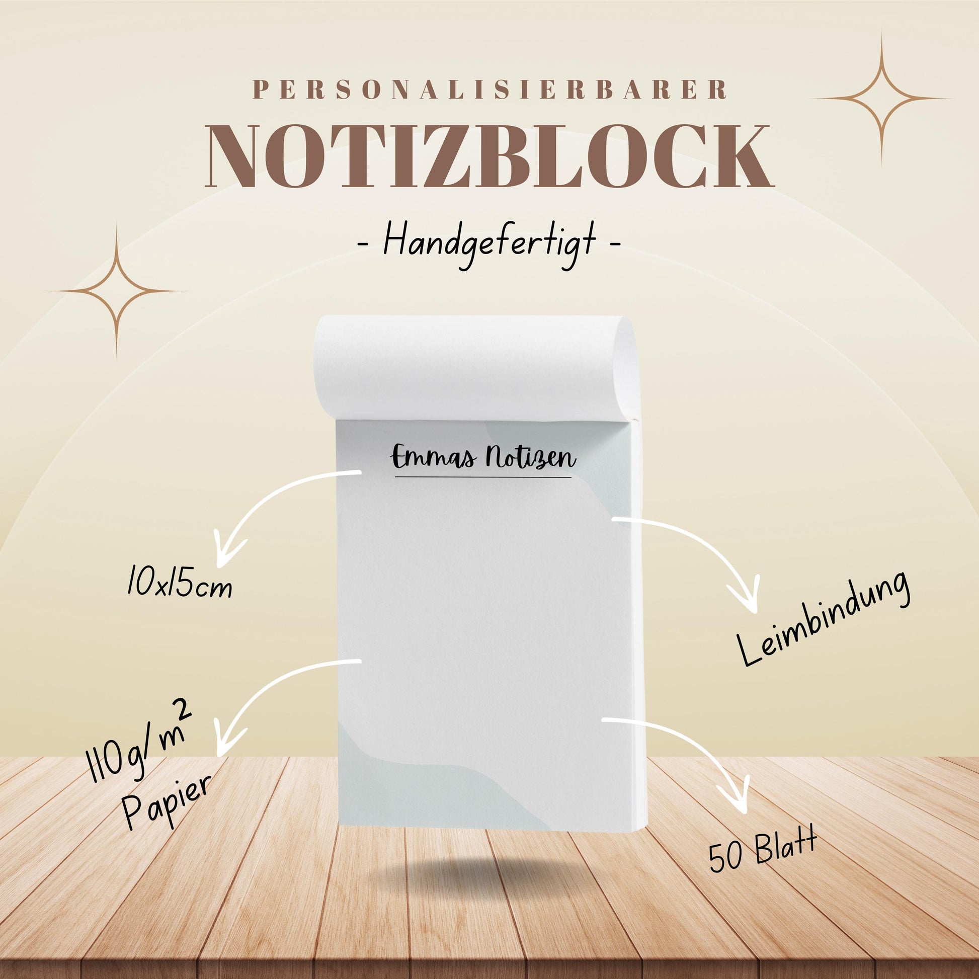 Notizblock Pastell Notizblock personalisierbar mit Namen To-Do Liste Notizblock für Studenten Bürobedarf Geschenk Kollege