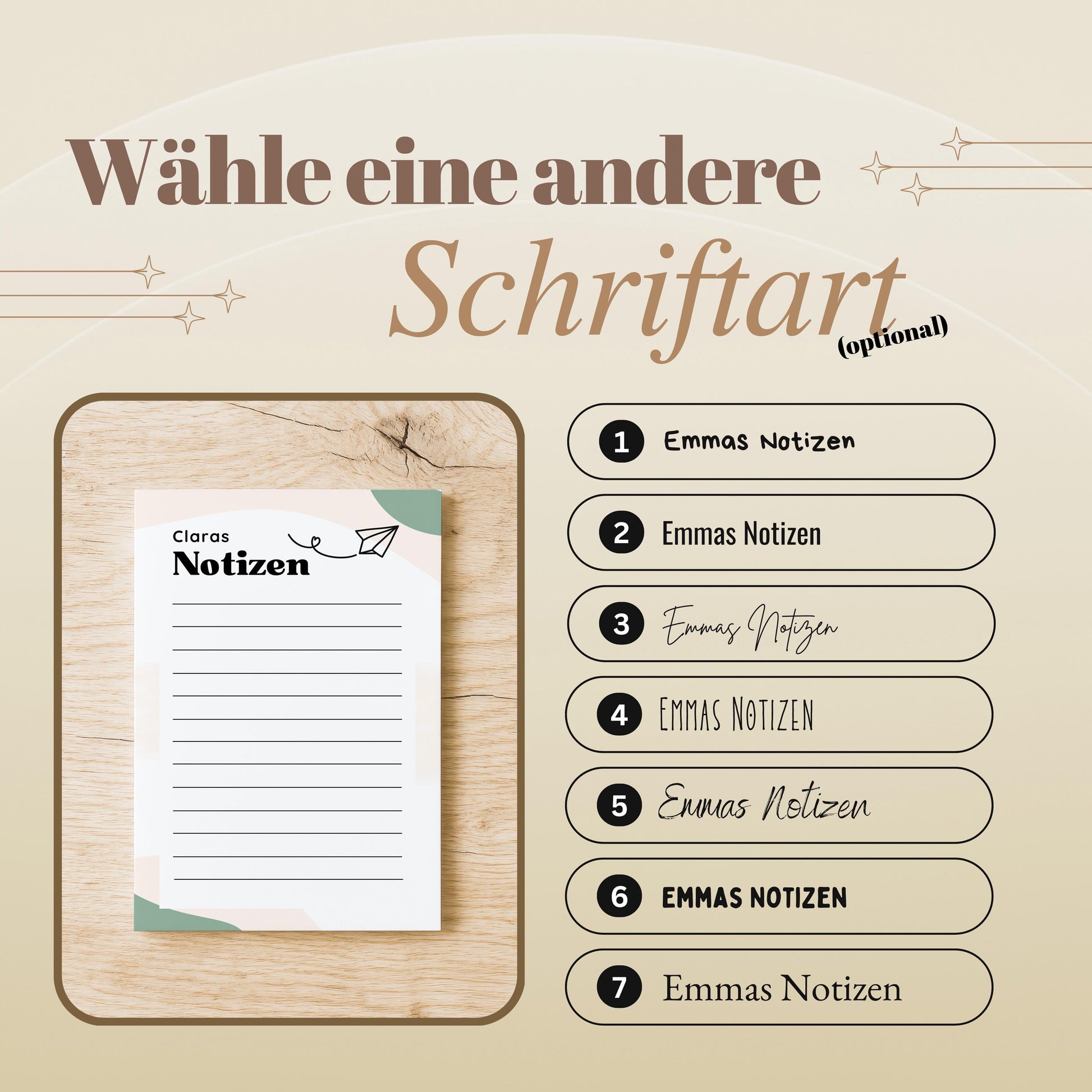 Notizblock Papierflieger Notizblock personalisierbar mit Namen To-Do Liste Notizblock für Studenten Bürobedarf Geschenk Kollege