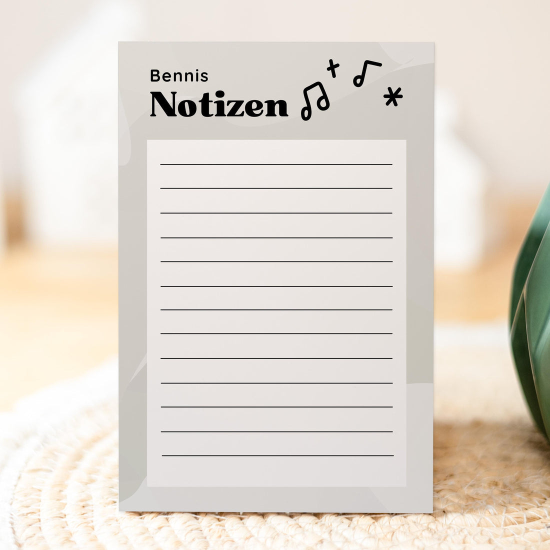 Notizblock Musik Notizblock personalisierbar mit Namen To-Do Liste Notizblock für Studenten Bürobedarf Geschenk Kollege