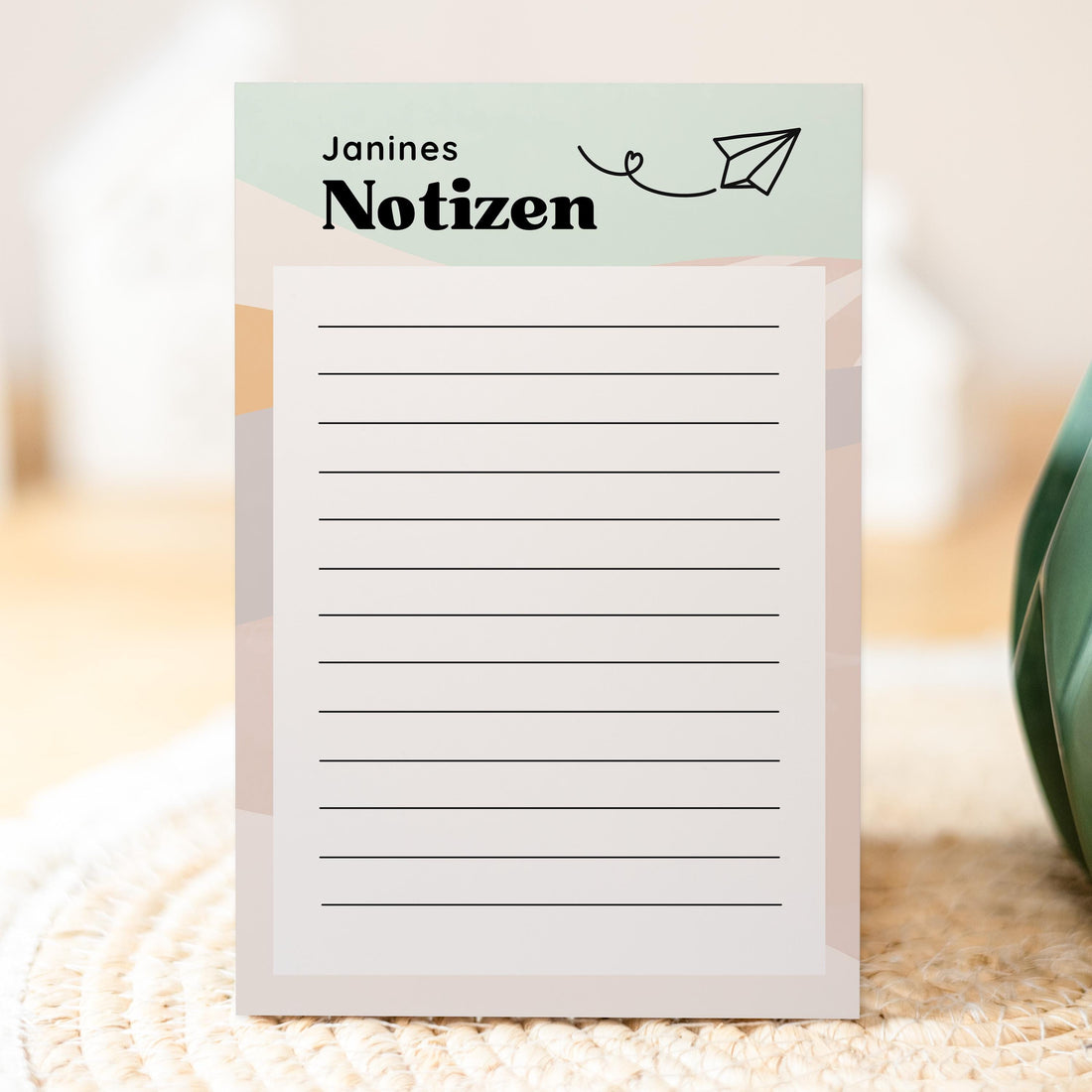 Notizblock Papierflieger Notizblock personalisierbar mit Namen To-Do Liste Notizblock für Studenten Bürobedarf Geschenk Kollege
