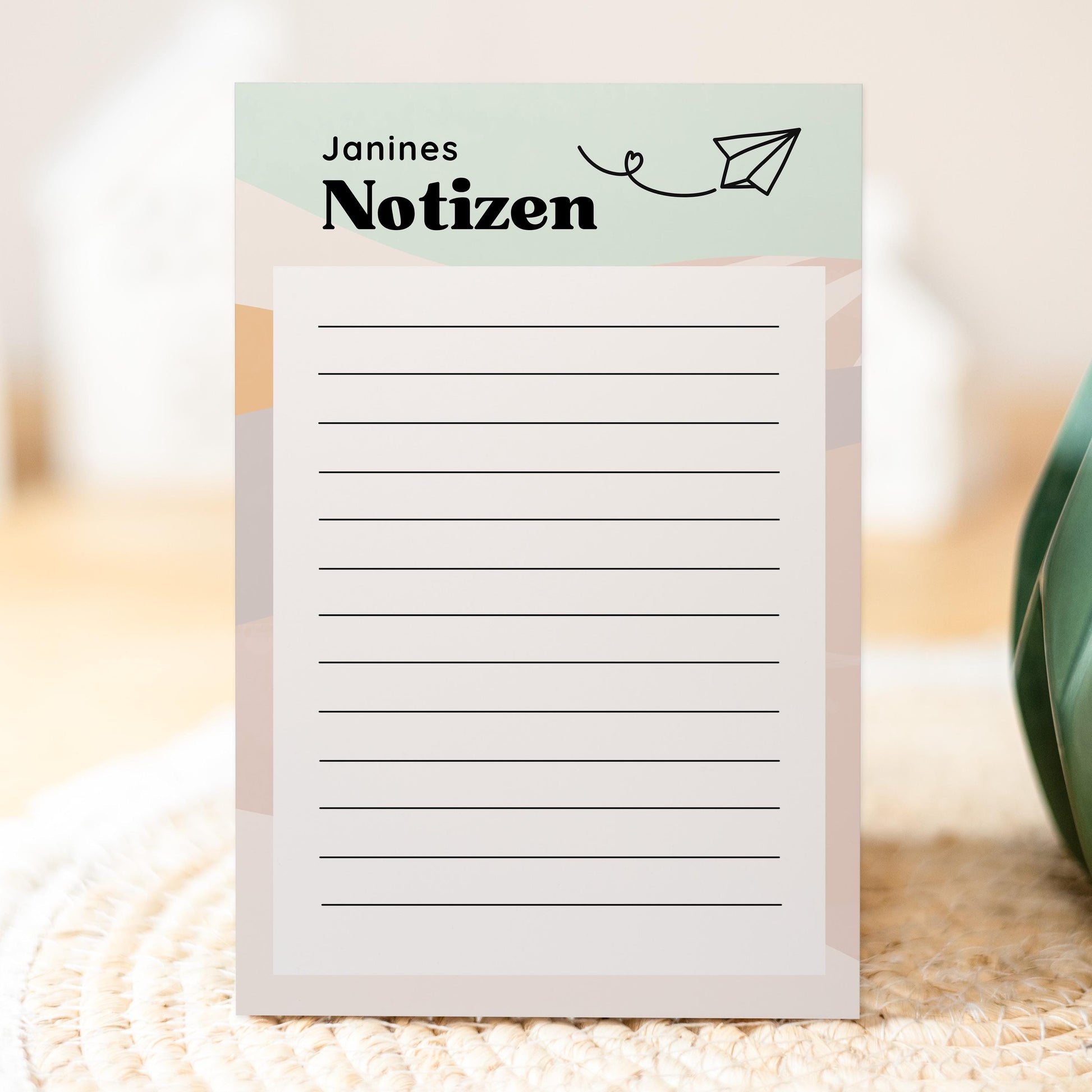 Notizblock Papierflieger Notizblock personalisierbar mit Namen To-Do Liste Notizblock für Studenten Bürobedarf Geschenk Kollege