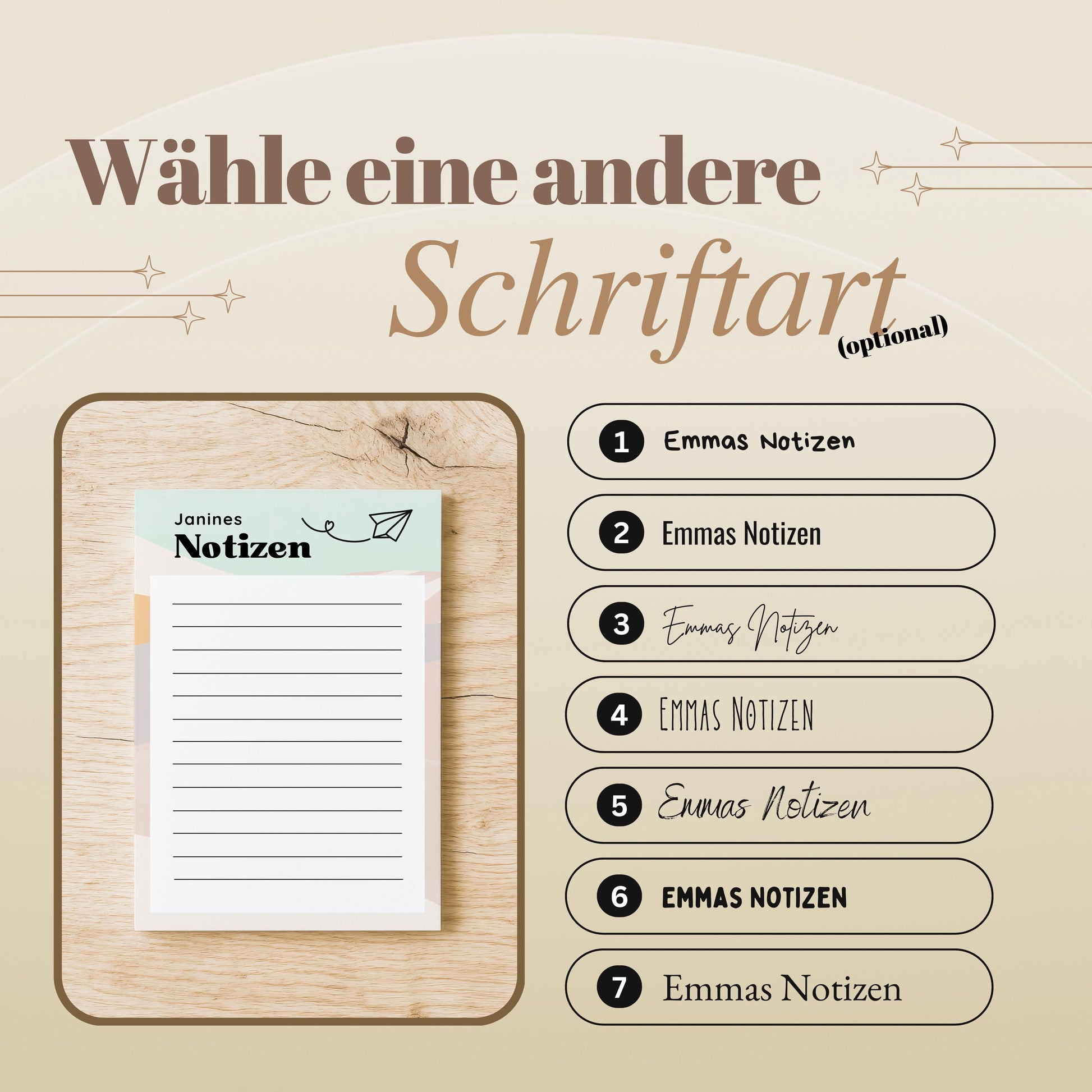 Notizblock Papierflieger Notizblock personalisierbar mit Namen To-Do Liste Notizblock für Studenten Bürobedarf Geschenk Kollege