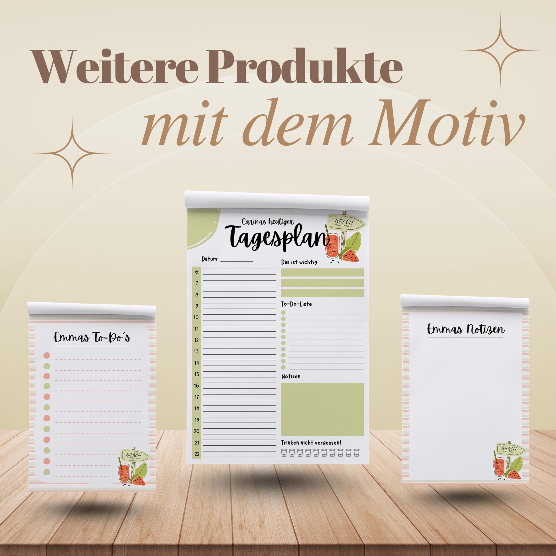 Notizblock Melone Notizblock personalisierbar mit Namen To-Do Liste Notizblock für Studenten Bürobedarf Geschenk Kollege