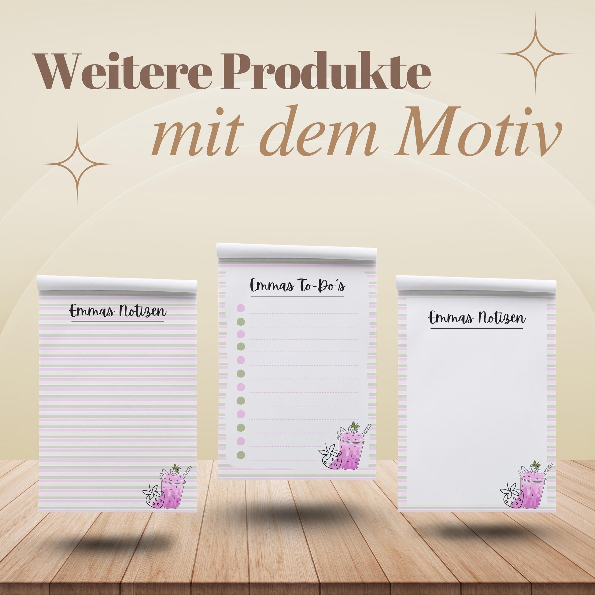 Tagesplaner Erdbeere A5 Notizblock personalisierbar mit Namen To Do Liste Notizblock für Studenten Schreibblock Bürobedarf Geschenk Schüler