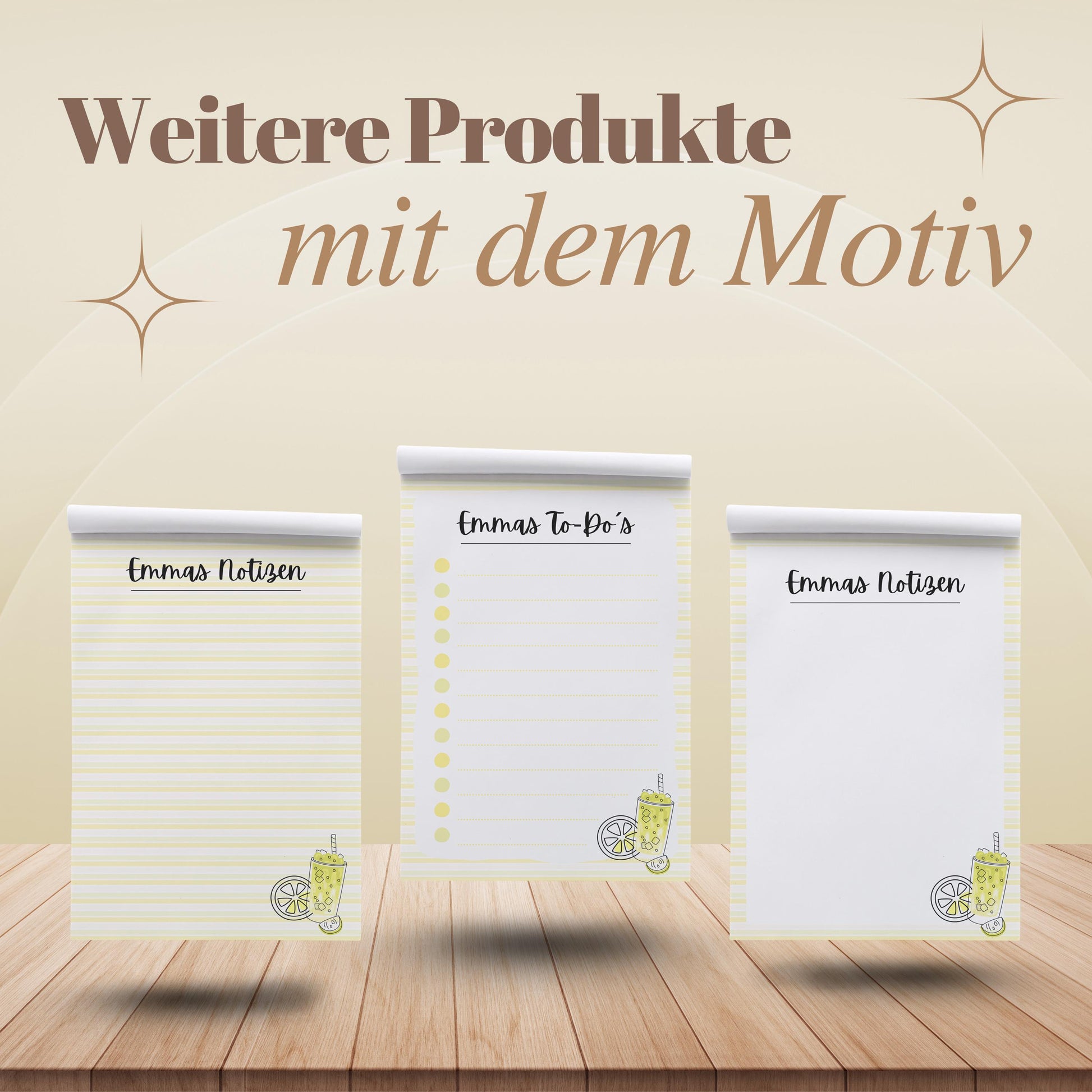 Tagesplaner Zitrone A5 Notizblock personalisierbar mit Namen To Do Liste Notizblock für Studenten Schreibblock Bürobedarf Geschenk Schüler