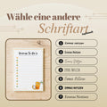 Notizblock Orange Notizblock personalisierbar mit Namen To-Do Liste Notizblock für Studenten Bürobedarf Geschenk Schüler
