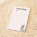Notizblock Summerween Notizblock personalisierbar mit Namen To-Do Liste Notizblock für Studenten Bürobedarf Geschenk Booklover