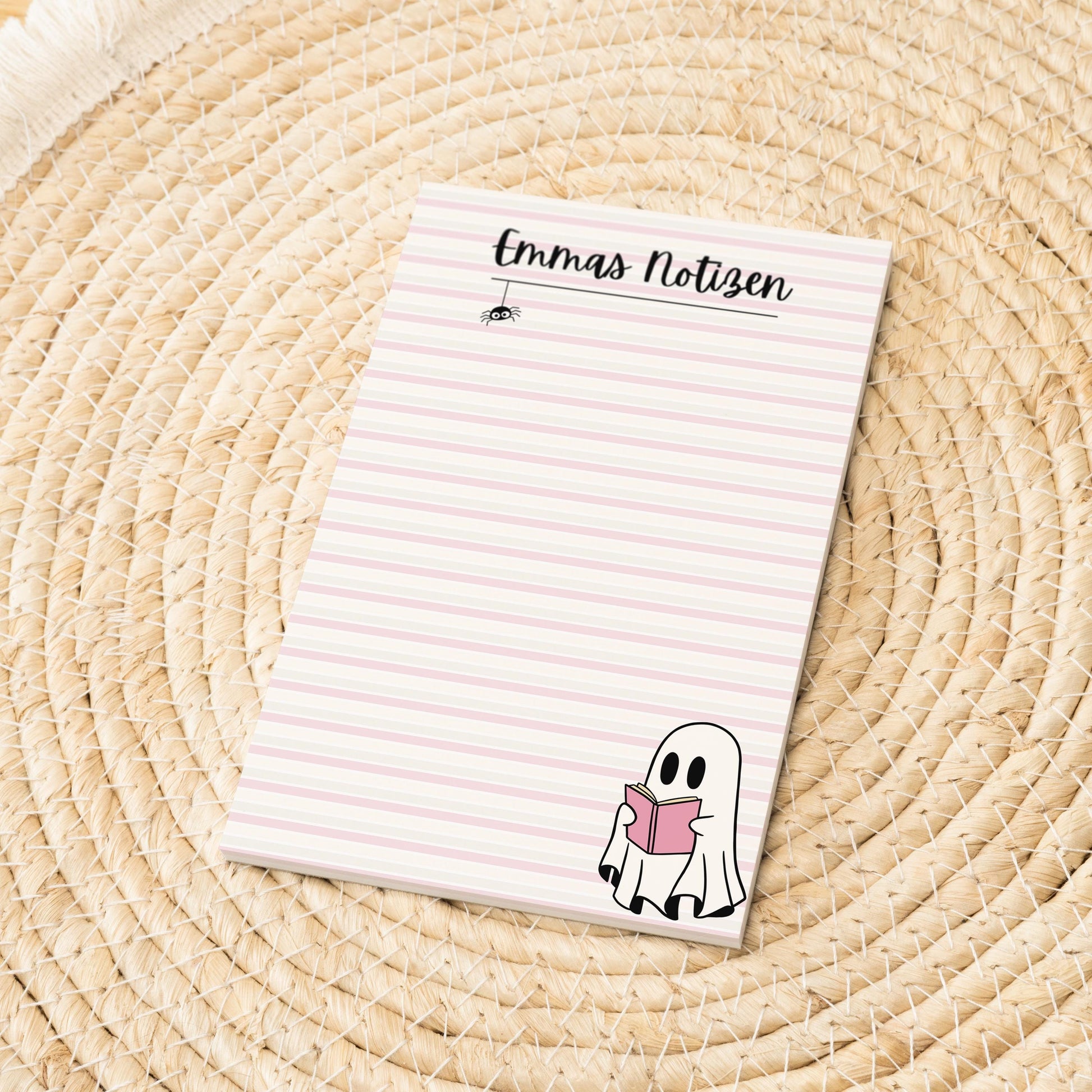 Notizblock Summerween Notizblock personalisierbar mit Namen To-Do Liste Notizblock für Studenten Bürobedarf Geschenk Booklover