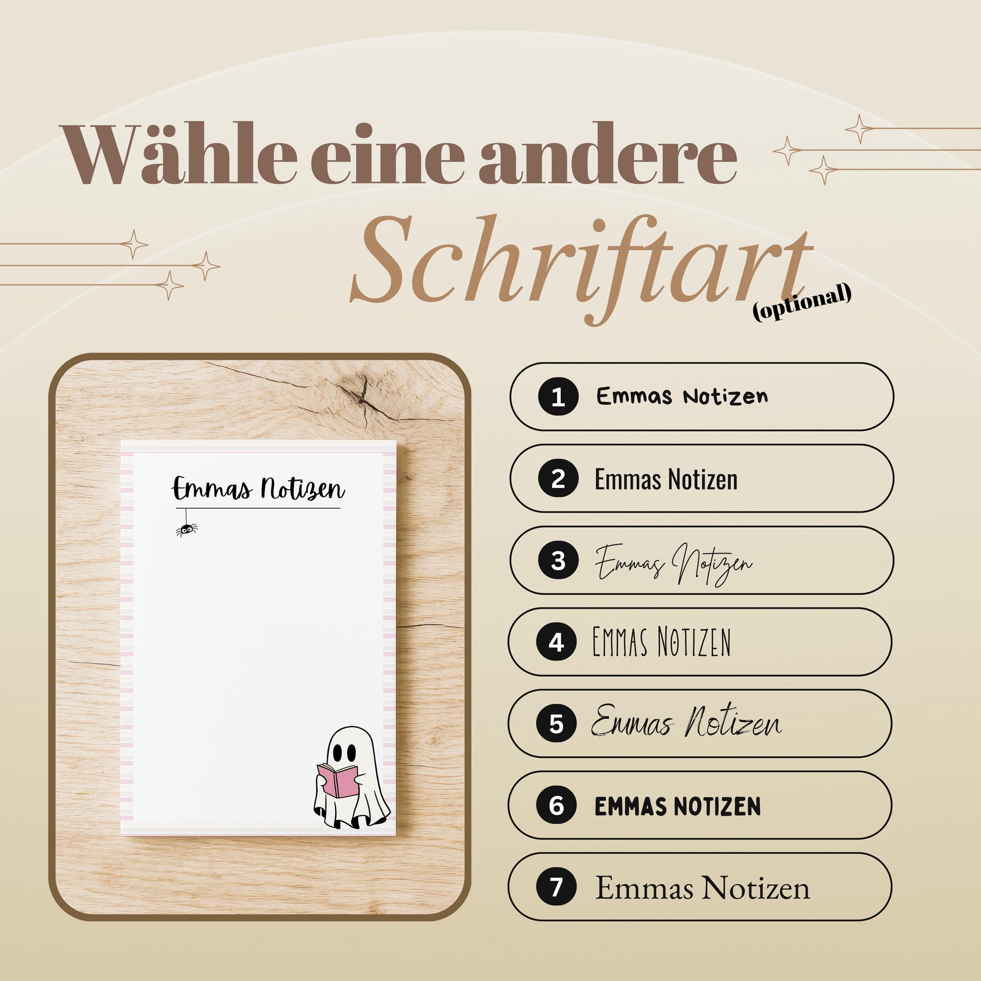 Notizblock Summerween Notizblock personalisierbar mit Namen To-Do Liste Notizblock für Studenten Bürobedarf Geschenk Kollege