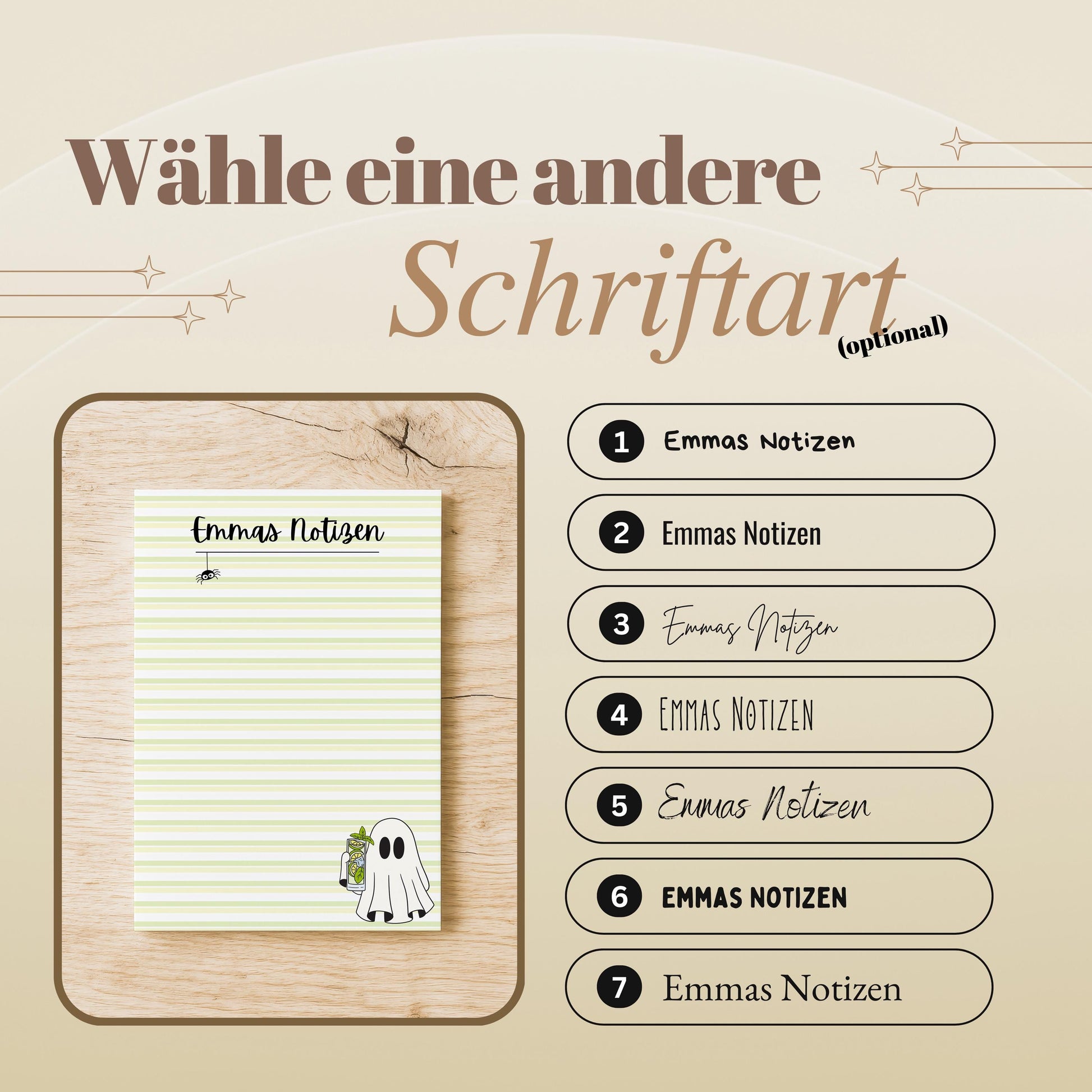 Notizblock Summerween Notizblock personalisierbar mit Namen To-Do Liste Notizblock für Studenten Bürobedarf Geschenk Kollegin