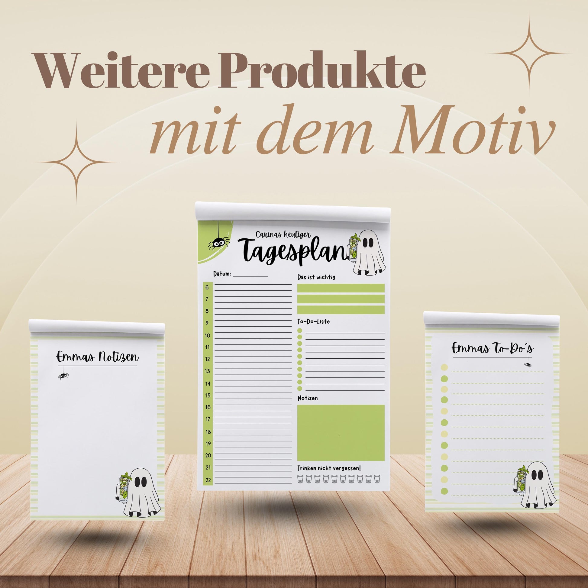 Notizblock Summerween Notizblock personalisierbar mit Namen To-Do Liste Notizblock für Studenten Bürobedarf Geschenk Kollegin