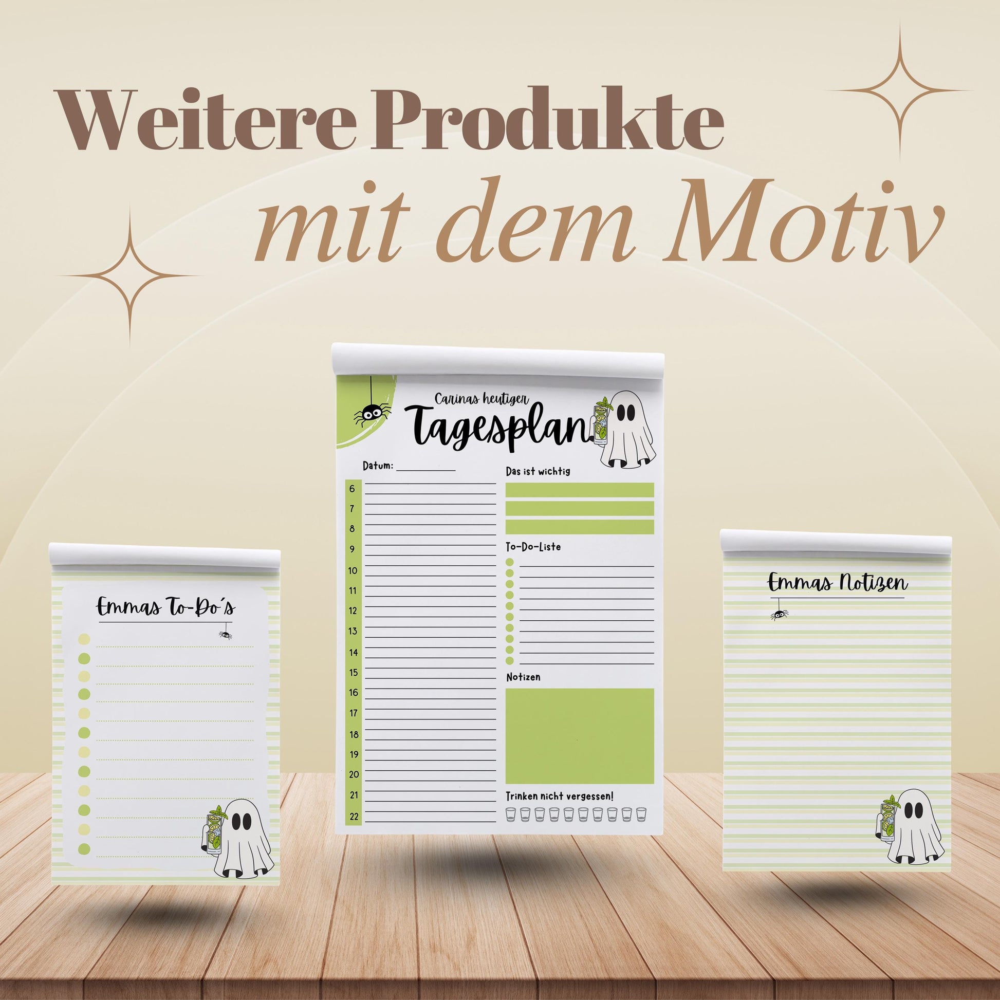 Notizblock Summerween Notizblock personalisierbar mit Namen To-Do Liste Notizblock für Studenten Bürobedarf Geschenk Kollegin