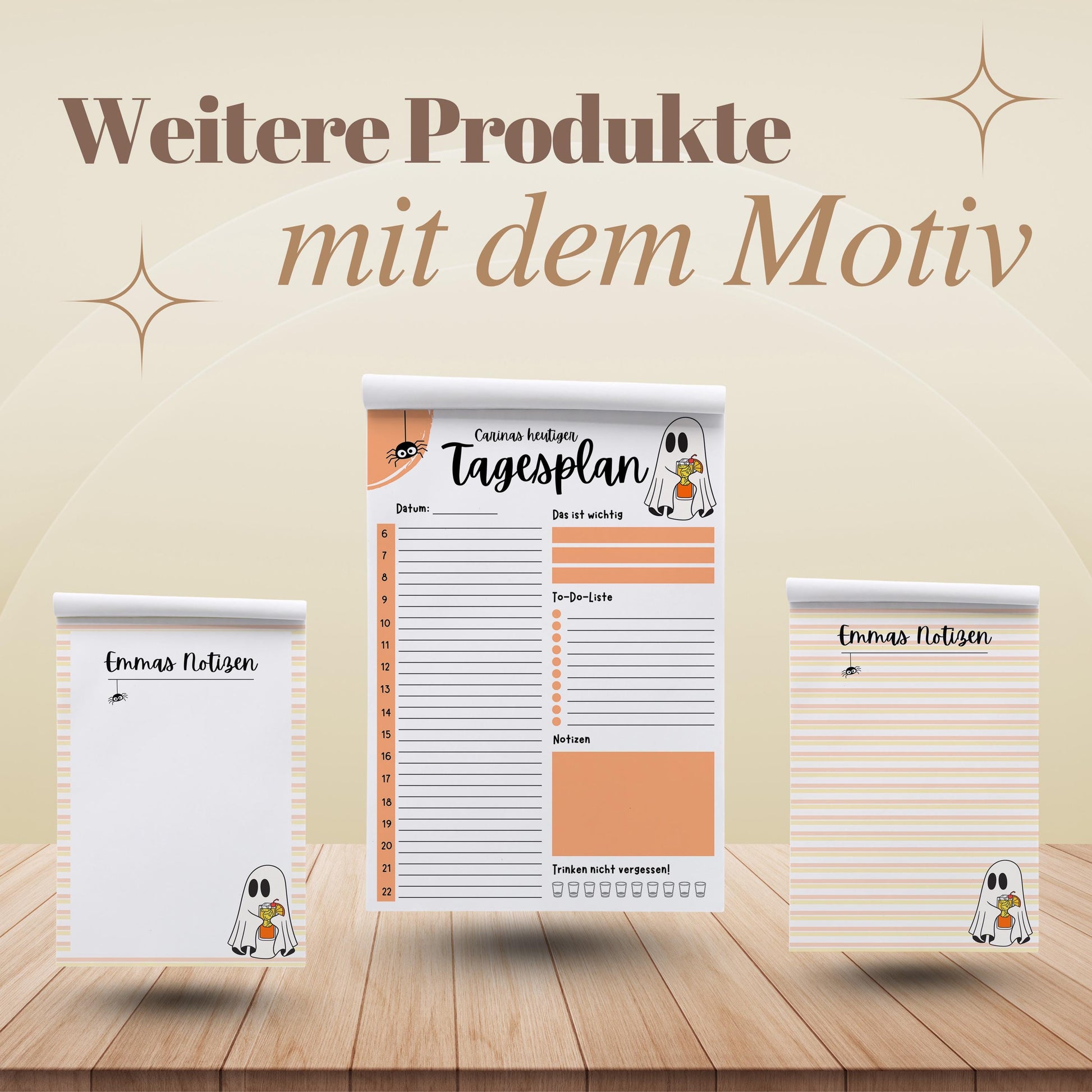 Notizblock Summerween Notizblock personalisierbar mit Namen To-Do Liste Notizblock für Studenten Bürobedarf Geschenk Kollegin