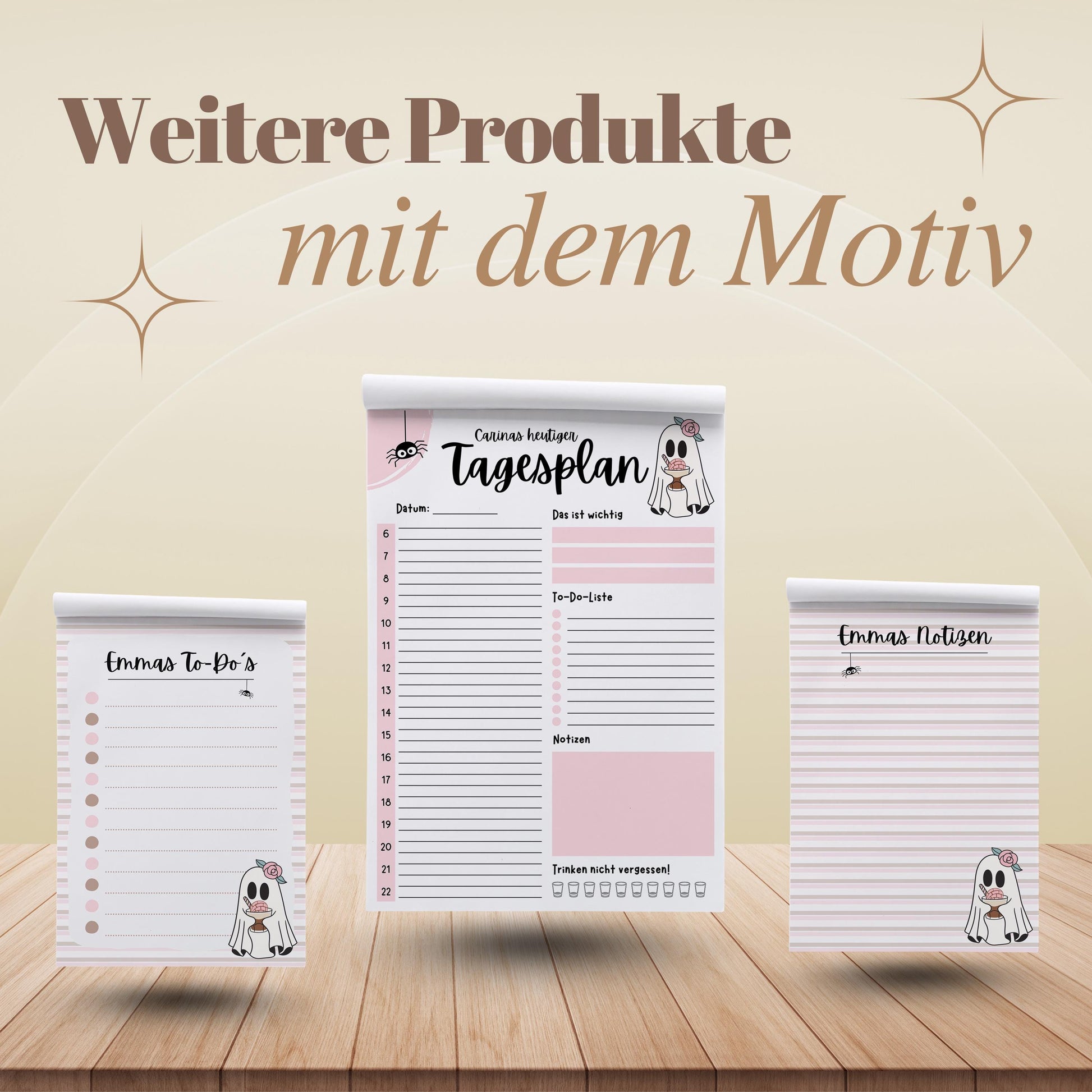Notizblock Summerween Notizblock personalisierbar mit Namen To-Do Liste Notizblock für Studenten Bürobedarf Geschenk Kollegin