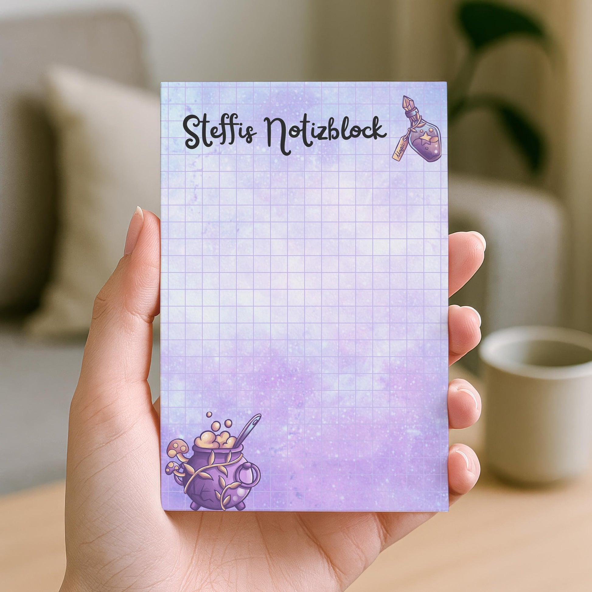 Notizblock Witchy Notizblock personalisierbar mit Namen To-Do Liste Notizblock für Studenten Bürobedarf Geschenk Kollegin