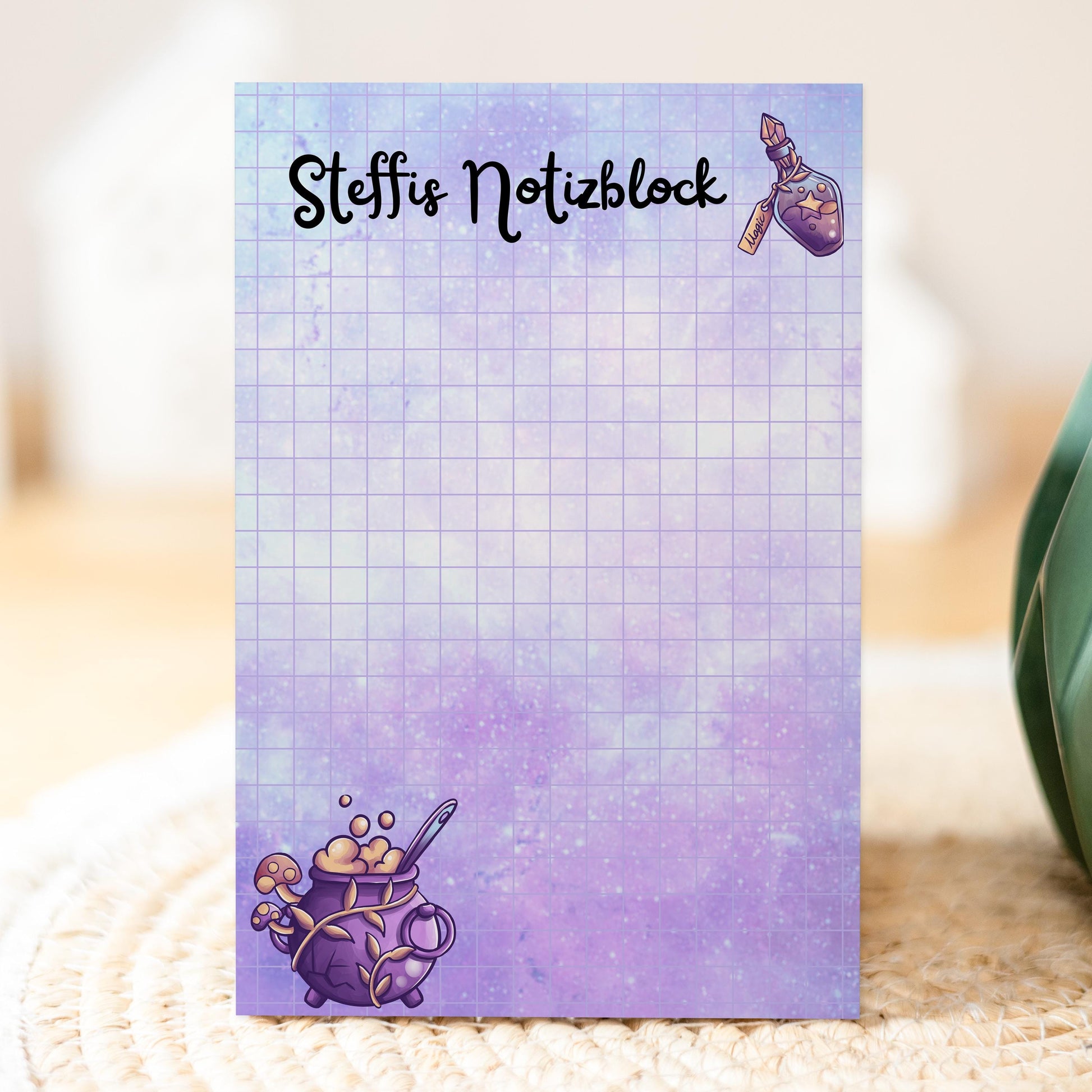 Notizblock Witchy Notizblock personalisierbar mit Namen To-Do Liste Notizblock für Studenten Bürobedarf Geschenk Kollegin