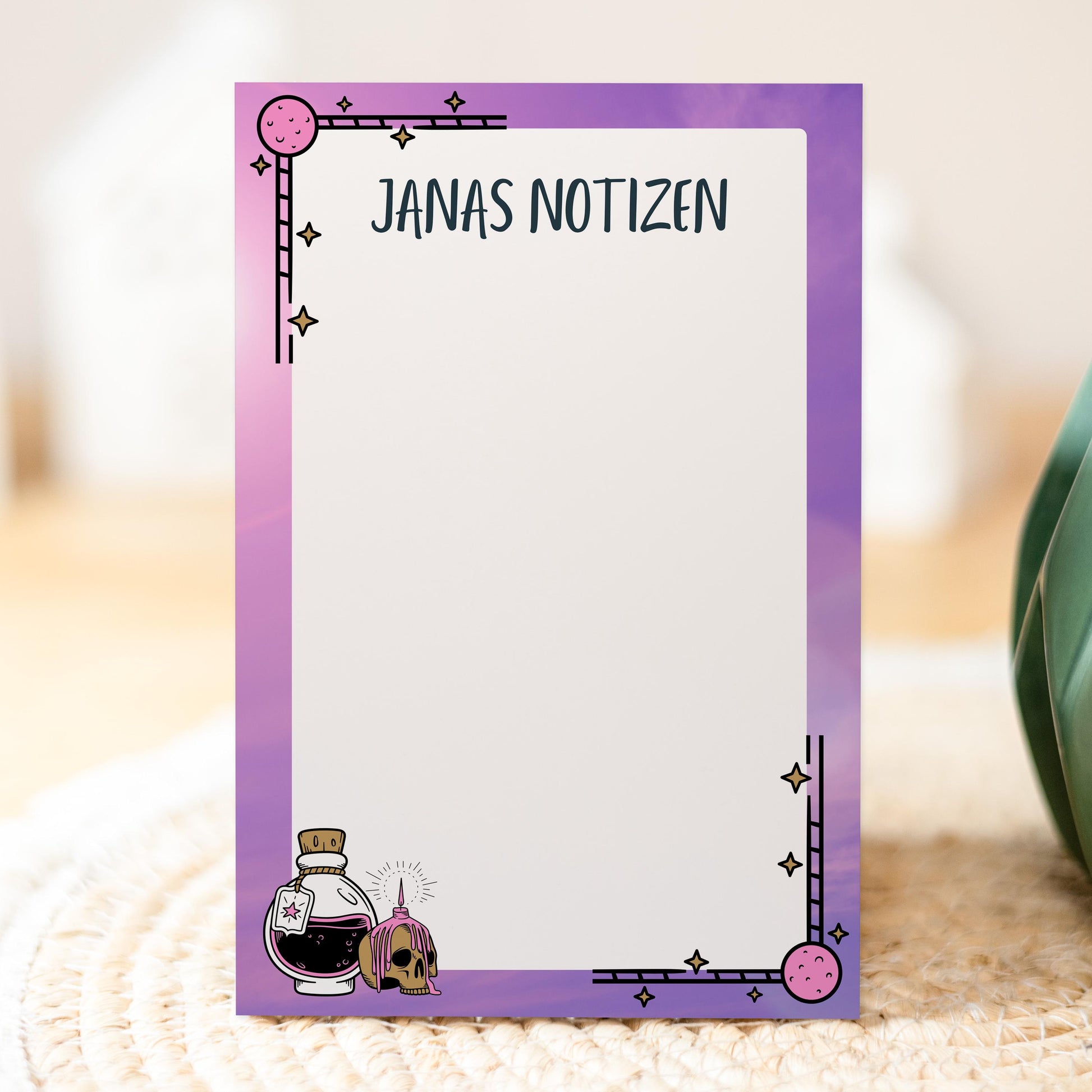 Notizblock Mystery Notizblock personalisierbar mit Namen To-Do Liste Notizblock für Studenten Bürobedarf Geschenk Kollegin