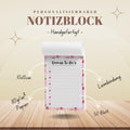 Notizblock Erdbeere Notizblock personalisierbar mit Namen To-Do Liste Notizblock für Studenten Bürobedarf Geschenk Kollegin