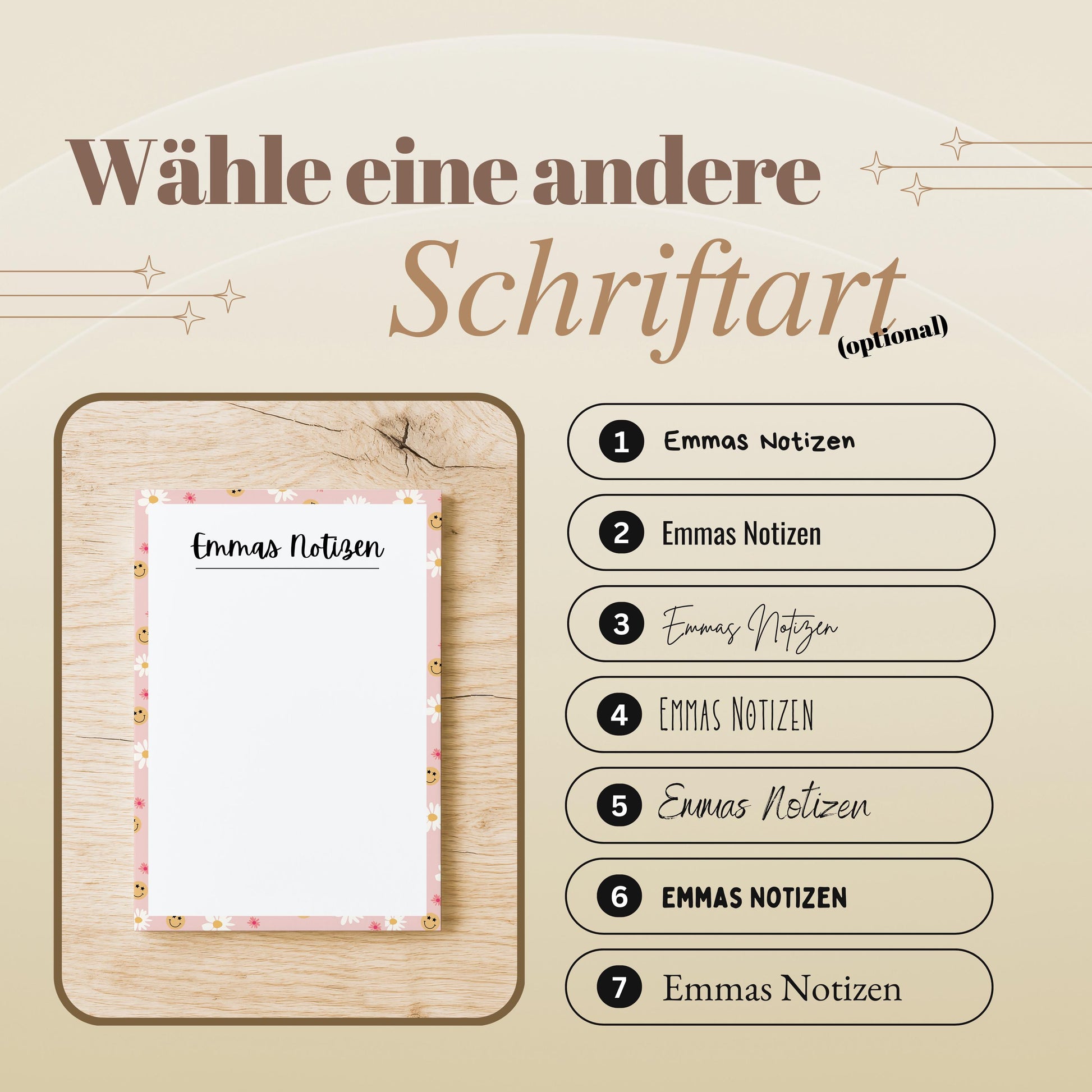 Notizblock Happy Notizblock personalisierbar mit Namen To-Do Liste Notizblock für Studenten Bürobedarf Geschenk Kollegin