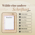 Notizblock Blume Notizblock personalisierbar mit Namen To-Do Liste Notizblock für Studenten Bürobedarf Geschenk Kollegin