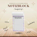 Notizblock Blume Notizblock personalisierbar mit Namen To-Do Liste Notizblock für Studenten Bürobedarf Geschenk Kollegin