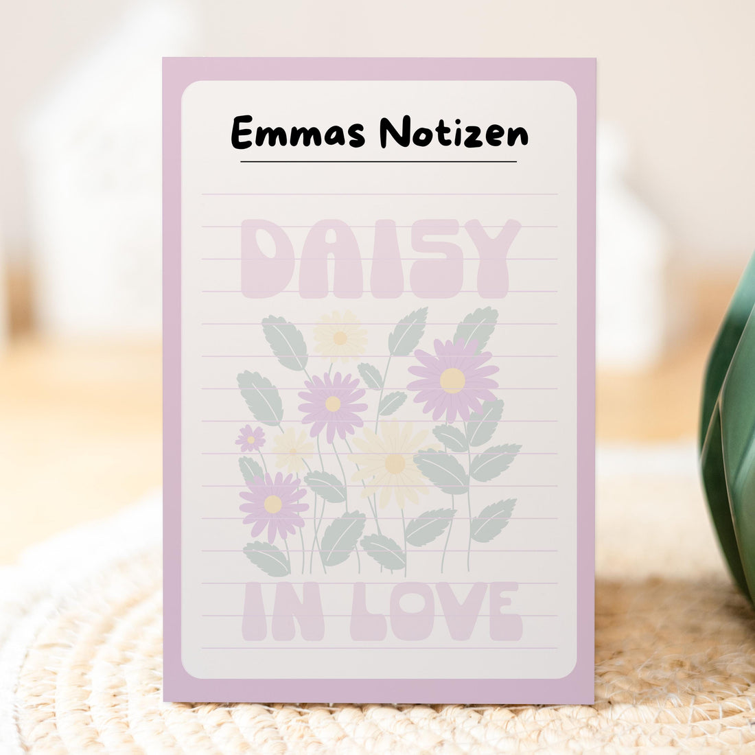Notizblock Floral Notizblock personalisierbar mit Namen To-Do Liste Notizblock für Studenten Bürobedarf Geschenk Kollegin