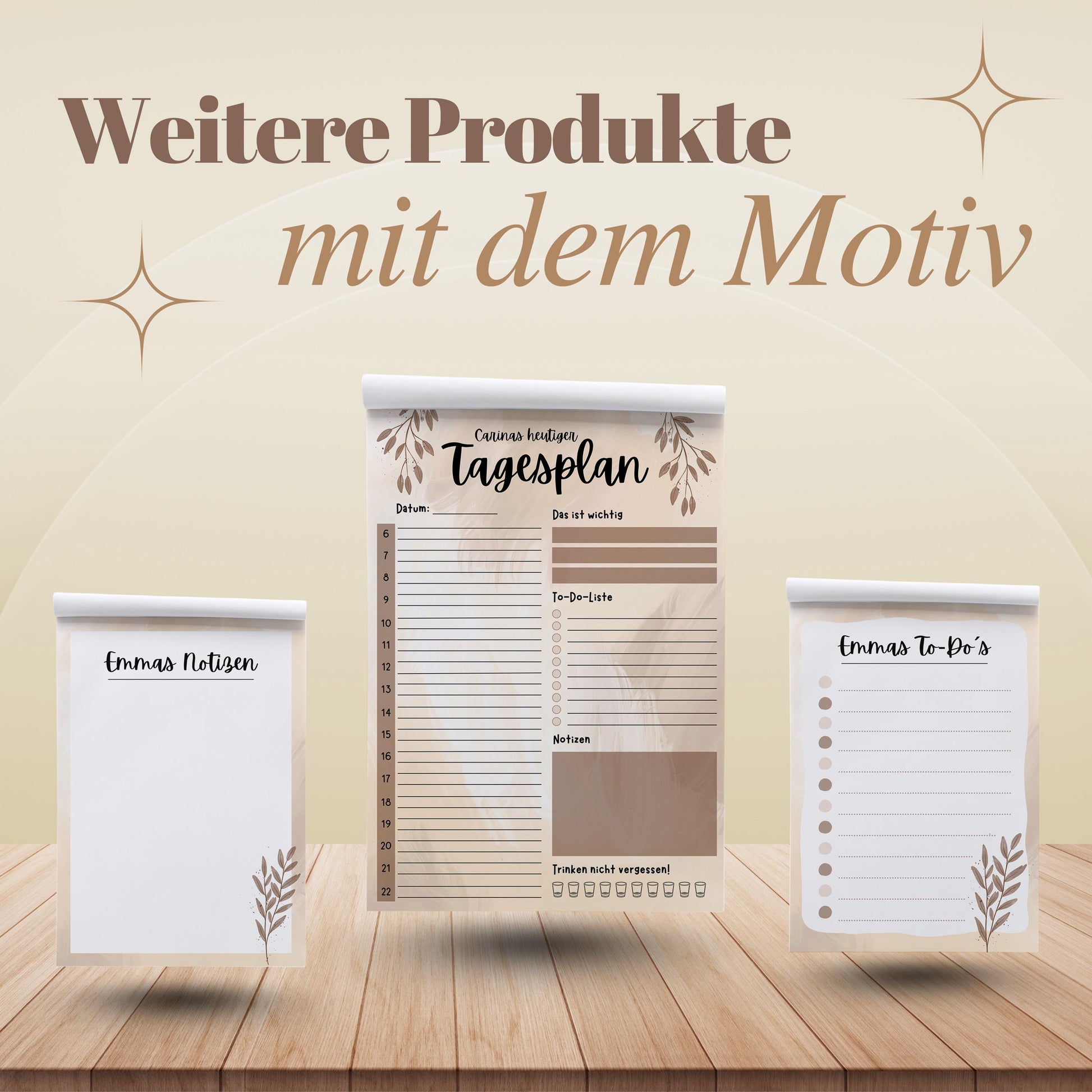 Notizblock Boho Notizblock personalisierbar mit Namen To-Do Liste Notizblock für Studenten Bürobedarf Geschenk Kollege
