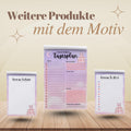Notizblock Kawaii Katze Notizblock personalisierbar mit Namen To-Do Liste Notizblock für Studenten Bürobedarf Geschenk Kollege
