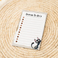 Notizblock Katze Notizblock personalisierbar mit Namen To-Do Liste Notizblock für Studenten Bürobedarf Geschenk Kollege