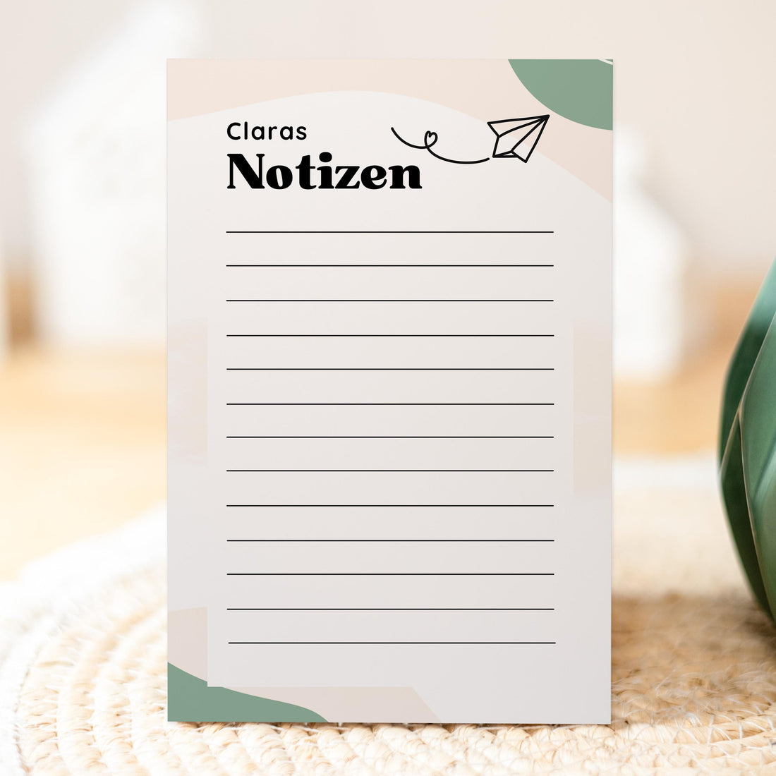 Notizblock Papierflieger Notizblock personalisierbar mit Namen To-Do Liste Notizblock für Studenten Bürobedarf Geschenk Kollege