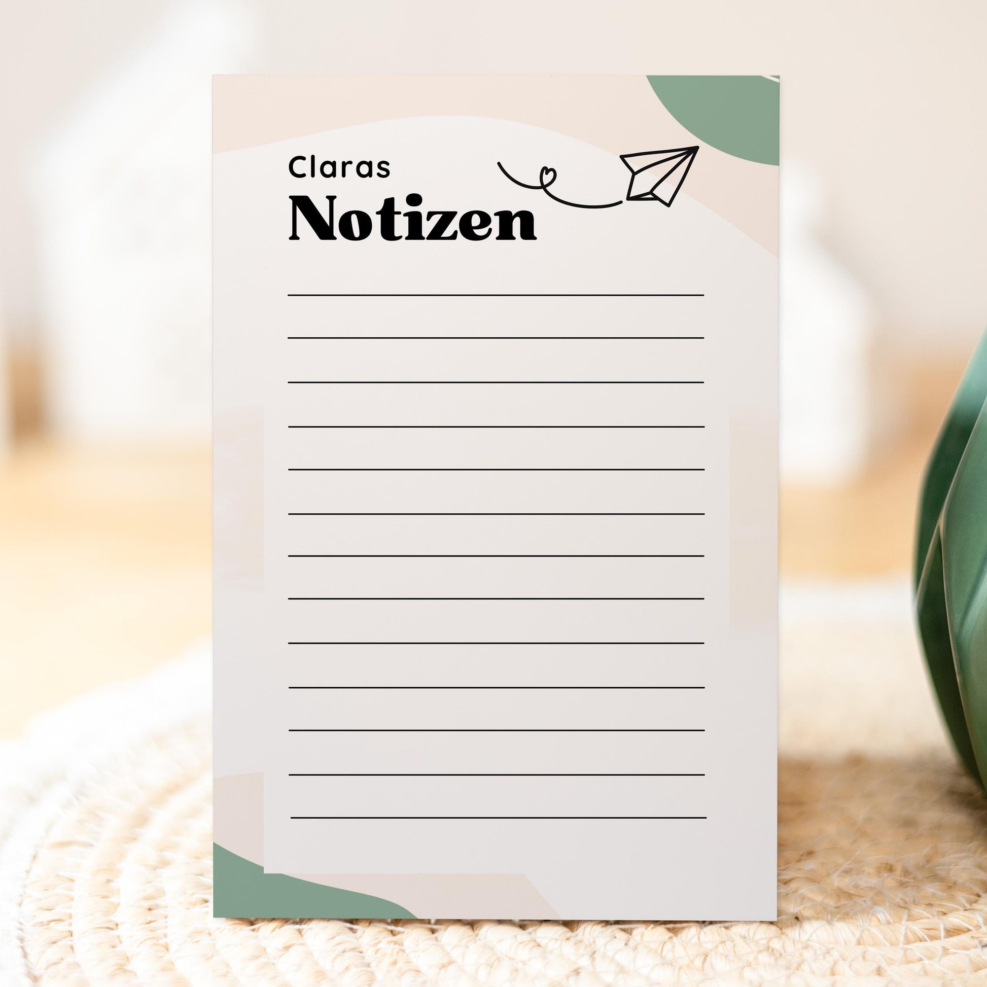 Notizblock Papierflieger Notizblock personalisierbar mit Namen To-Do Liste Notizblock für Studenten Bürobedarf Geschenk Kollege
