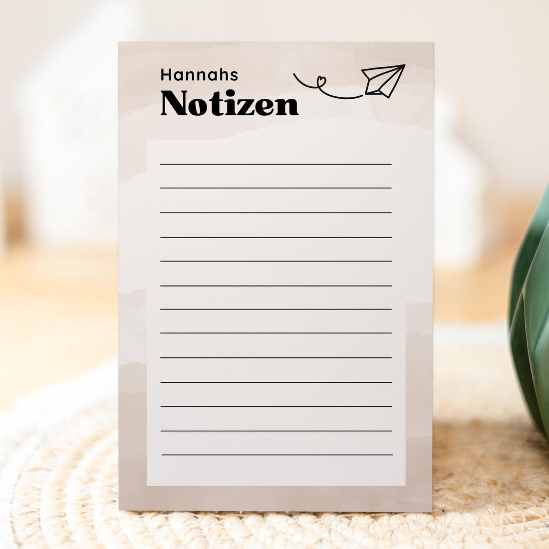 Notizblock Papierflieger Notizblock personalisierbar mit Namen To-Do Liste Notizblock für Studenten Bürobedarf Geschenk Kollege